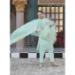 Picture of Georgette Powder Blue Straight Cut Salwar Kameez