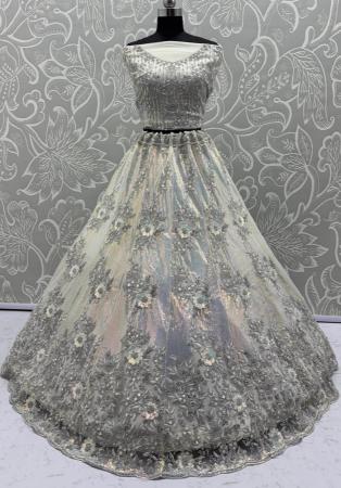 Picture of Magnificent Net Azure Lehenga Choli