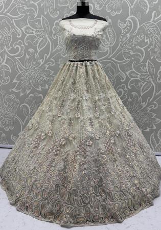 Picture of Alluring Net Off White Lehenga Choli