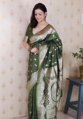 Picture of Fine Silk Sea Green Saree