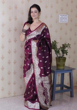 Picture of Charming Silk Dark Olive Green Saree