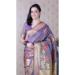 Picture of Shapely Silk Light Slate Grey Saree
