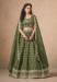 Picture of Marvelous Organza Dark Olive Green Lehenga Choli