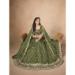 Picture of Marvelous Organza Dark Olive Green Lehenga Choli