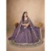 Picture of Well Formed Organza Dim Gray Lehenga Choli