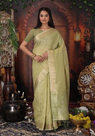 Picture of Taking Organza Dark Khaki Saree