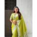 Picture of Resplendent Silk Golden Rod Saree