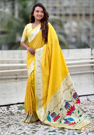 Picture of Wonderful Silk Dark Golden Rod Saree