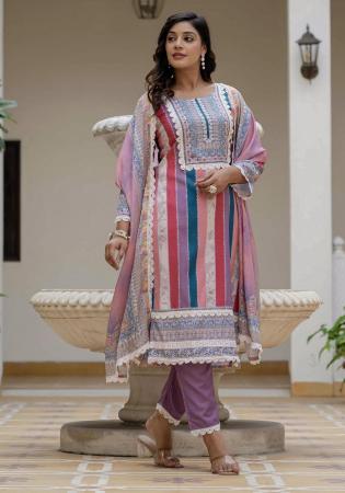 Picture of Pretty Silk Dim Gray Readymade Salwar Kameez