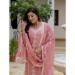 Picture of Well Formed Silk Rosy Brown Readymade Salwar Kameez