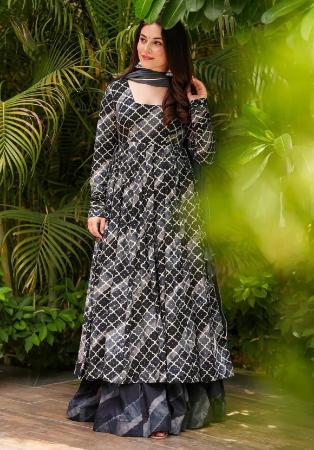 Picture of Marvelous Georgette Slate Grey Readymade Salwar Kameez