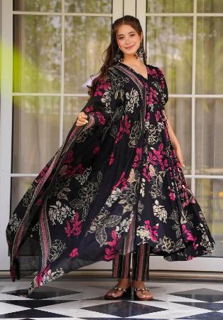 Picture of Georgette Dark Slate Grey Readymade Salwar Kameez