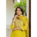 Picture of Statuesque Chiffon Golden Readymade Salwar Kameez