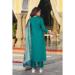 Picture of Fine Chiffon Teal Readymade Salwar Kameez