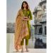 Picture of Bewitching Chiffon Olive Readymade Salwar Kameez