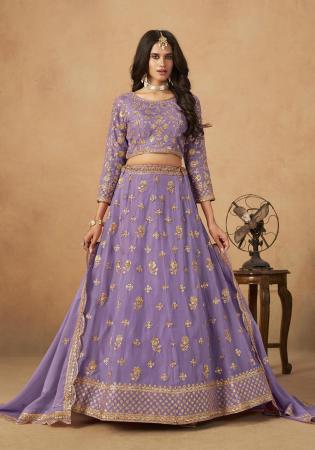 Picture of Charming Organza Slate Grey Lehenga Choli