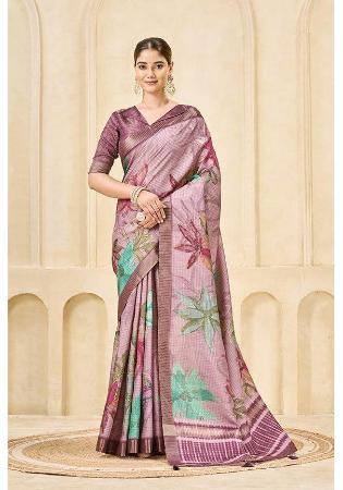 Picture of Enticing Silk Rosy Brown Saree