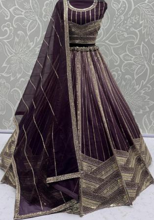 Picture of Classy Net Purple Lehenga Choli