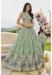 Picture of Stunning Satin & Silk Dark Sea Green Lehenga Choli