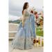 Picture of Sightly Satin & Silk Steel Blue Lehenga Choli