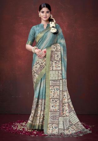 Picture of Elegant Silk Slate Grey Saree
