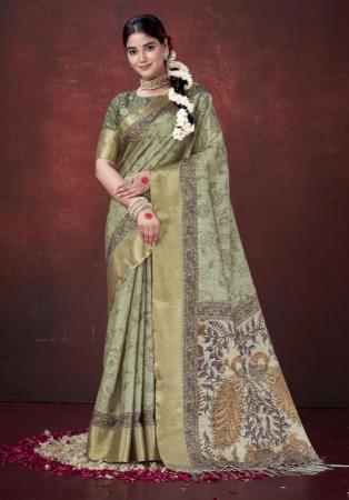 Picture of Alluring Silk Sea Green Saree