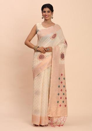 Picture of Classy Cotton & Linen Azure Saree