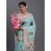 Picture of Pleasing Cotton & Linen Cadet Blue Saree