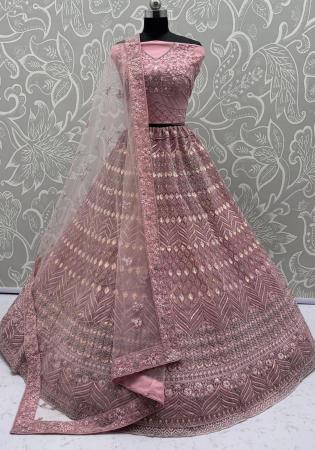 Picture of Exquisite Net Pink Lehenga Choli