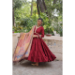 Picture of Exquisite Rayon Maroon Readymade Gown