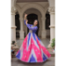 Picture of Pleasing Georgette Medium Violet Red Readymade Gown