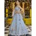Picture of Satin & Silk & Organza Light Steel Blue Readymade Lehenga Choli