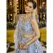 Picture of Satin & Silk & Organza Light Steel Blue Readymade Lehenga Choli