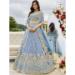 Picture of Satin & Silk & Organza Light Steel Blue Readymade Lehenga Choli
