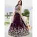 Picture of Satin & Silk & Organza Maroon Readymade Lehenga Choli