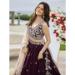 Picture of Satin & Silk & Organza Maroon Readymade Lehenga Choli