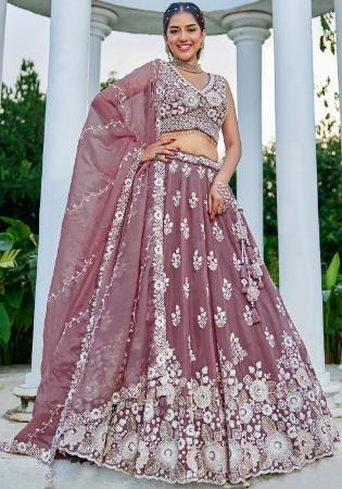 Picture of Satin & Silk Rosy Brown Readymade Lehenga Choli