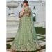 Picture of Satin & Silk Dark Sea Green Readymade Lehenga Choli