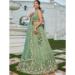 Picture of Satin & Silk Dark Sea Green Readymade Lehenga Choli