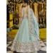 Picture of Satin & Silk Cadet Blue Readymade Lehenga Choli