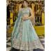 Picture of Satin & Silk Cadet Blue Readymade Lehenga Choli