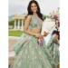 Picture of Satin & Silk Dark Sea Green Readymade Lehenga Choli