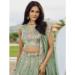 Picture of Satin & Silk Dark Sea Green Readymade Lehenga Choli