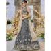 Picture of Satin & Silk Dark Slate Grey Readymade Lehenga Choli