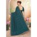 Picture of Ravishing Georgette Teal Saree