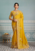 Picture of Well Formed Georgette & Silk Golden Rod Saree