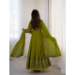 Picture of Georgette Yellow Green Readymade Salwar Kameez