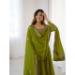 Picture of Georgette Yellow Green Readymade Salwar Kameez
