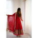 Picture of Elegant Georgette Dark Red Readymade Salwar Kameez