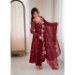 Picture of Enticing Georgette Maroon Readymade Salwar Kameez
